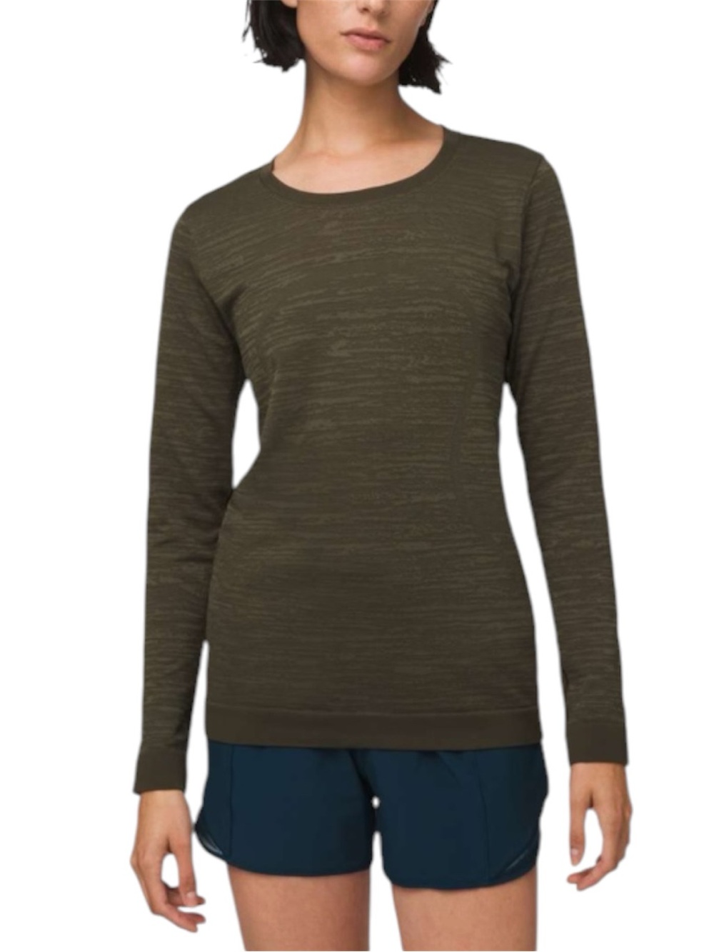 Lululemon Swiftly Relaxed Long Sleeve Dark Olive/Fatigue Green Size 8